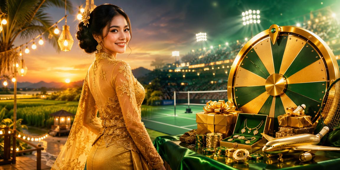 Meja roulette bergaya di Kedah dengan tema kebaya tempatan